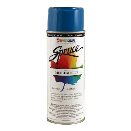 Seymour Midwest Spray Paint, Medium Blue, Gloss, 16 oz, 12 PK 98-35